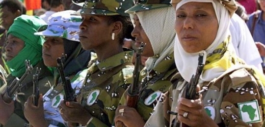 Kaddáfího proslulá ženská ochranka.
