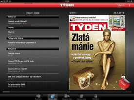 Časopis TÝDEN V  iPadu.