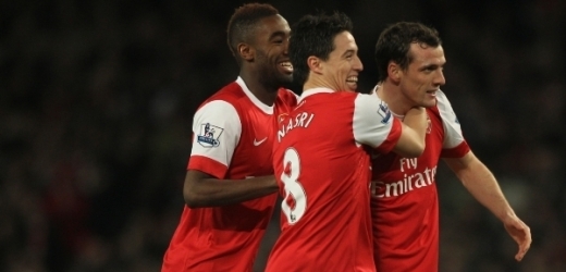 Radost hráčů Arsenalu.