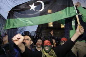 Libyjce podpořili i demonstranti v Londýně.