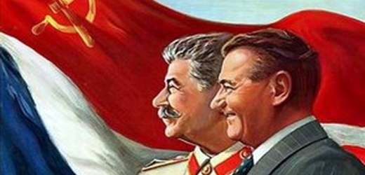 Gottwald a Stalin.