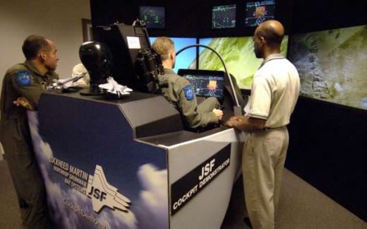 Simulátor letadla F-35.