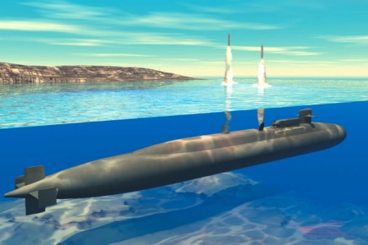 Americká ponorka odpaluje střely Tomahawk (grafika Pentagonu).