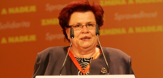 Marie Benešová na sjezdu ČSSD.