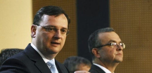 Premiér Petr Nečas a ministr financí Miroslav Kalousek. 