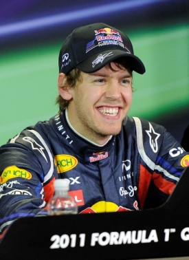 Sebastian Vettel měl opět důvod k dobré náladě.