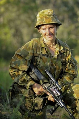 Kadetka na Caption Royal Military College v Austrálii.