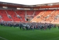 Plocha stadionu v Edenu se zaplnila před začátkem zápasu s Olomoucí.