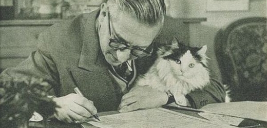 Jean-Paul Sartre se svou existenciální kočkou.
