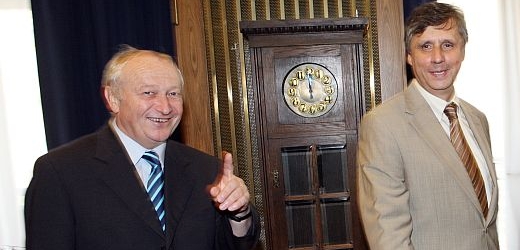 Eduard Janota (vlevo) a Jan Fischer.