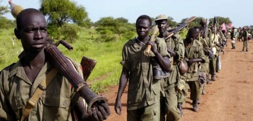 Jižanská osvobozenecká armáda na hranicích sporné oblasti Abyei.