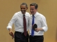 Po příjezdu do Británie si Obama s Cameronem zahráli stolní tenis.