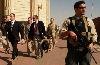 Žoldáci z Blackwateru chránili americké diplomaty v Iráku.