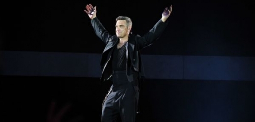 Robbie Williams během koncertu Take That.