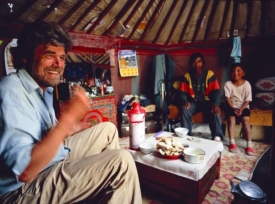 Horolezec Reinhold Messner na jedné ze svých cest.