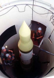Raketa Minutemann III v silu na východě USA.
