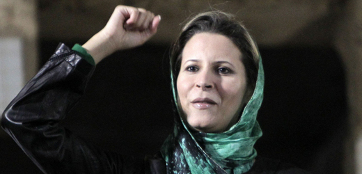 Bojovná Kaddáfího dcera Ajša.
