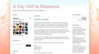 Web blogerky z Damašku s omluvou skutečného autora.
