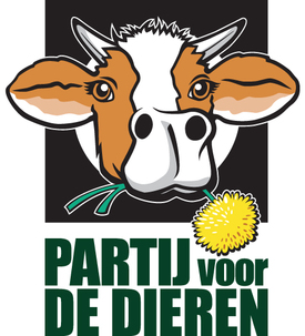 Holanďané mají rádi (nejen) kravičky. Logo Strany pro zvířata.