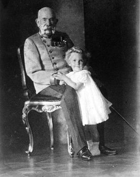 Otto von Habsburg se svým dědečkem.