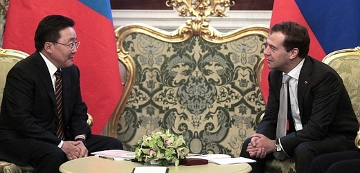 O těžbě černého uhlí v Mongolsku jednali ruský a mongolský prezident.