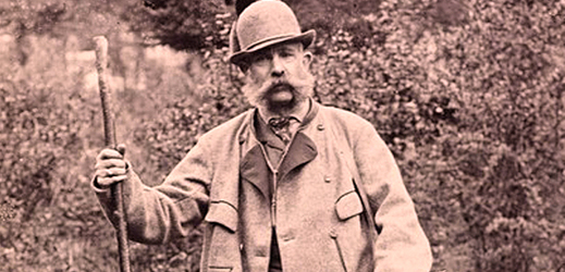 Císař František Josef I. na lovu v Bad Ischlu. 