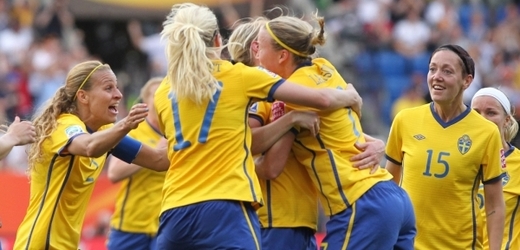 Radost fotbalistek Švédska.