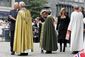 Norský král Harald, biskup Ole Christian Kvarme, královna Sonja, biskup Helga Byfuglien a princezna Märtha Louise (zleva). (Foto: Profimedia) 