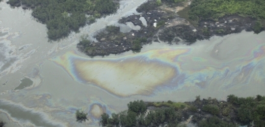 Ropa v deltě Nigeru z unikajících zařízení kontaminuje půdu.