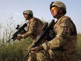 Britští vojáci na jihu Afghánistánu.