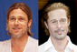 Mrtvolně bledý americký herec Brad Pitt.