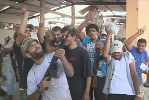 Rebelové a jejich příznivci na západě Tripolisu.