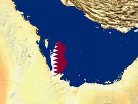 Poloostrovní Katar vyčnívá do Perského zálivu.