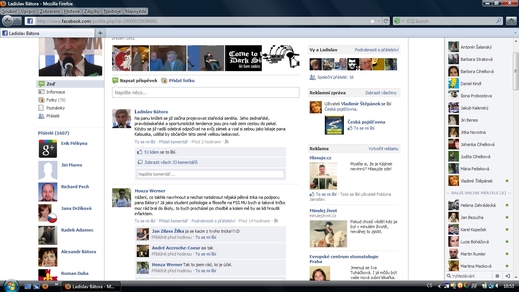 Bátora kritizoval na Facebooku Schwarzenberga.