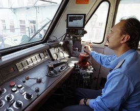 Strojvůdce příměstského vlaku v Moskvě (ilustrační foto).