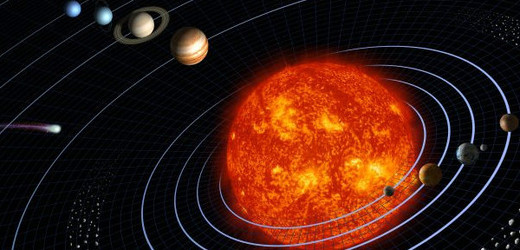 Velikosti a vzdálenosti planet jsou na běžných obrázcích sluneční soustavy hrubě zkresleny.