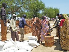 Světový potravinový program v Jižním Súdánu.