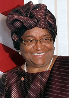 Ellen Johnsonová Sirleafová, první zvolená africká prezidentka.