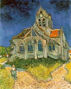 Van Gogh: Kostel v Auvers.
