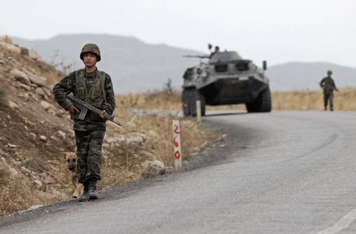 Akce turecké armády proti PKK na hranici s Irákem.