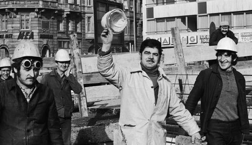 Turci při stavbě metra ve Frankfurtu.
