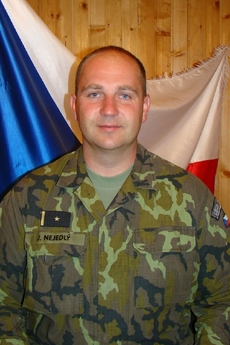 Major Josef Nejedlý, velitel poslední české mise.