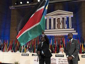 Před třemi dny zavlála v UNESCO 194. vlajka - Jižního Súdánu.
