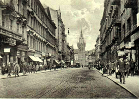 Jindřišská ulice v Praze. Kapsáři milovali zdejší tlačenice na chodníku.