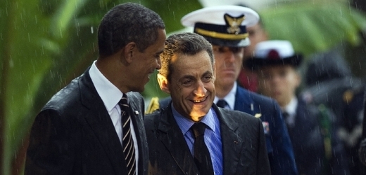Obama se Sarkozym na summitu G20.