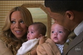 Mariah Careyová s manželem a dětmi.
