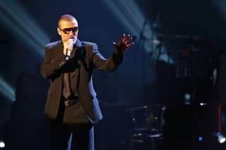George Michael během svého pražského koncertu.