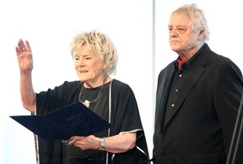 Vlasta Chramostová s manželem Stanislavem Milotou na Zlatém lvu 2009.