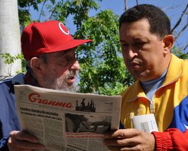 Chávez a Castro v době, kdy byl ještě věnezuelský prezident zdráv.