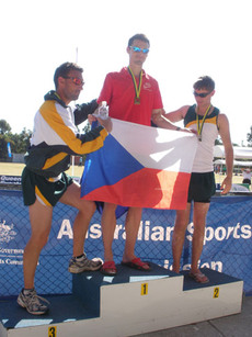 Vojtěch Koudelka na mistrovství světa transplantovaných v roce 2009 v Austrálii.